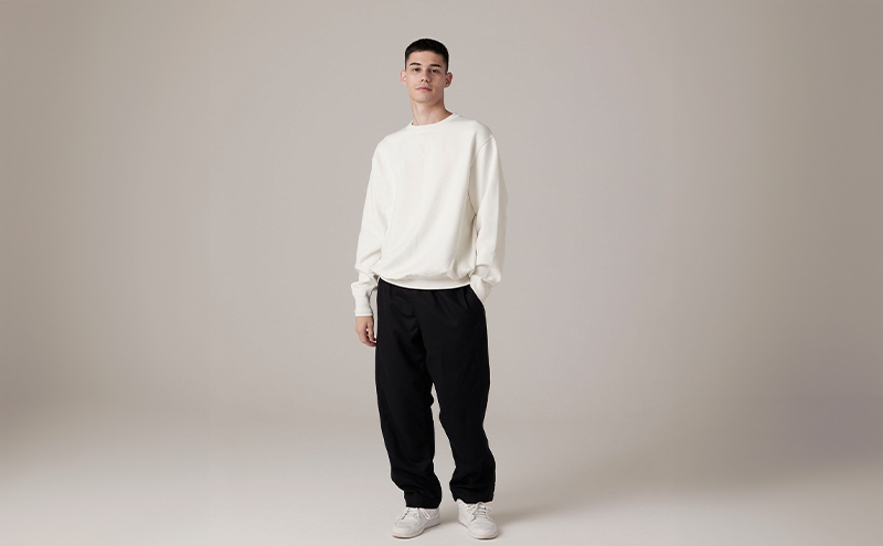 ニット アンユースレス クルーネックスニット 服 洋服 ファッション 耐久性 上品 コーマ糸 無撚糸コットン 洗濯可能 墨田区 東京都