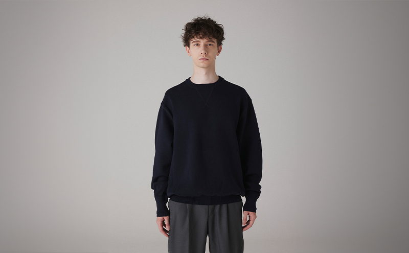 ニット アンユースレス クルーネックスニット 服 洋服 ファッション 耐久性 上品 コーマ糸 無撚糸コットン 洗濯可能 墨田区 東京都