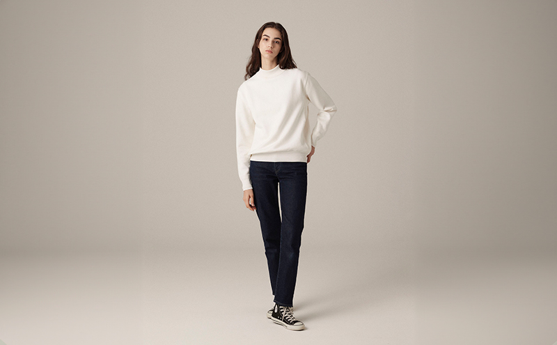 ニット アンユースレス モックネックスニット 服 洋服 ファッション 耐久性 上品 コーマ糸 無撚糸コットン 洗濯可能 墨田区 東京都