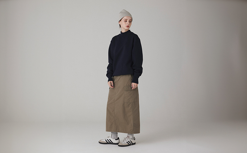 ニット アンユースレス モックネックスニット 服 洋服 ファッション 耐久性 上品 コーマ糸 無撚糸コットン 洗濯可能 墨田区 東京都