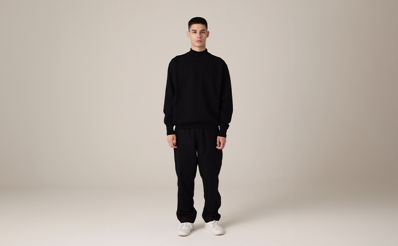 ニット アンユースレス モックネックスニット 服 洋服 ファッション 耐久性 上品 コーマ糸 無撚糸コットン 洗濯可能 墨田区 東京都