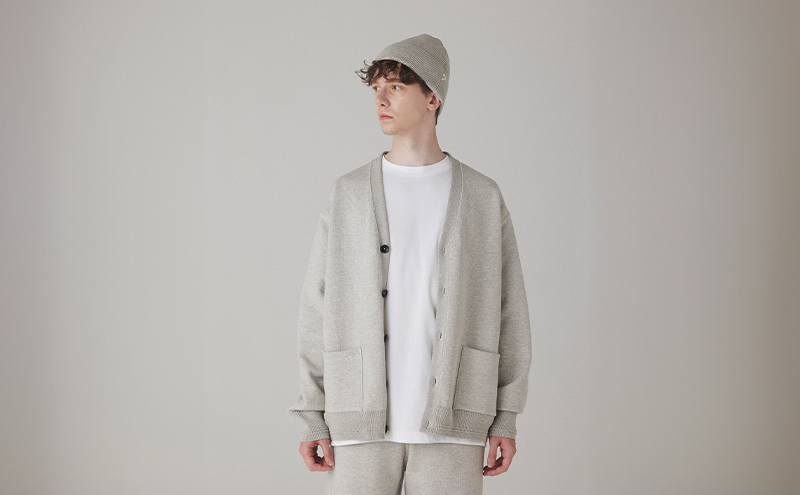 カーディガン アンユースレス スニットカーディガン 服 洋服 ファッション 耐久性 上品 コーマ糸 無撚糸コットン 洗濯可能 墨田区 東京都