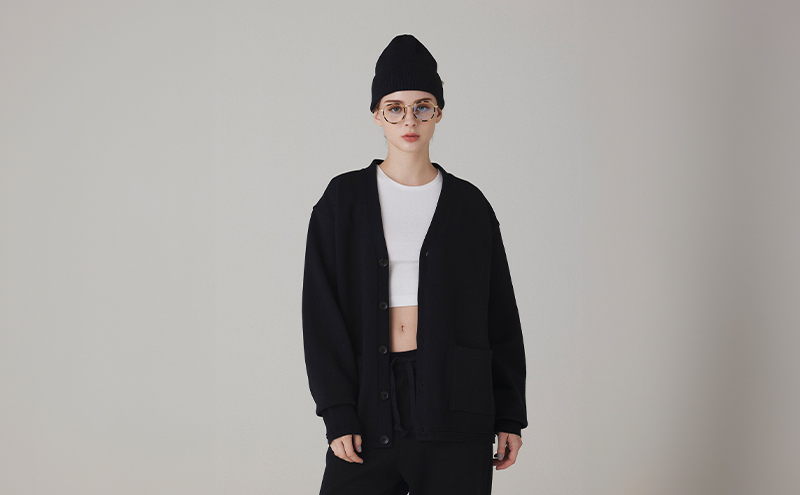 カーディガン アンユースレス スニットカーディガン 服 洋服 ファッション 耐久性 上品 コーマ糸 無撚糸コットン 洗濯可能 墨田区 東京都