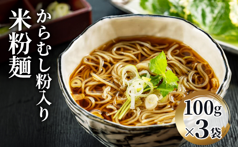 米粉麺 からむし粉入り米粉麺100g×3袋 麺類 新潟
