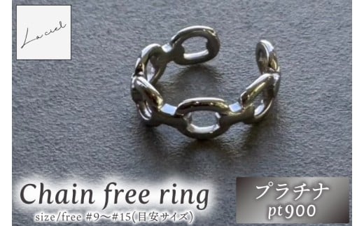 リング 指輪 Chain free ring Pt900 【Pt900 フリーリング アクセサリー ギフト ショップバック ご褒美 茨城県 鹿嶋市】（KBD-65）