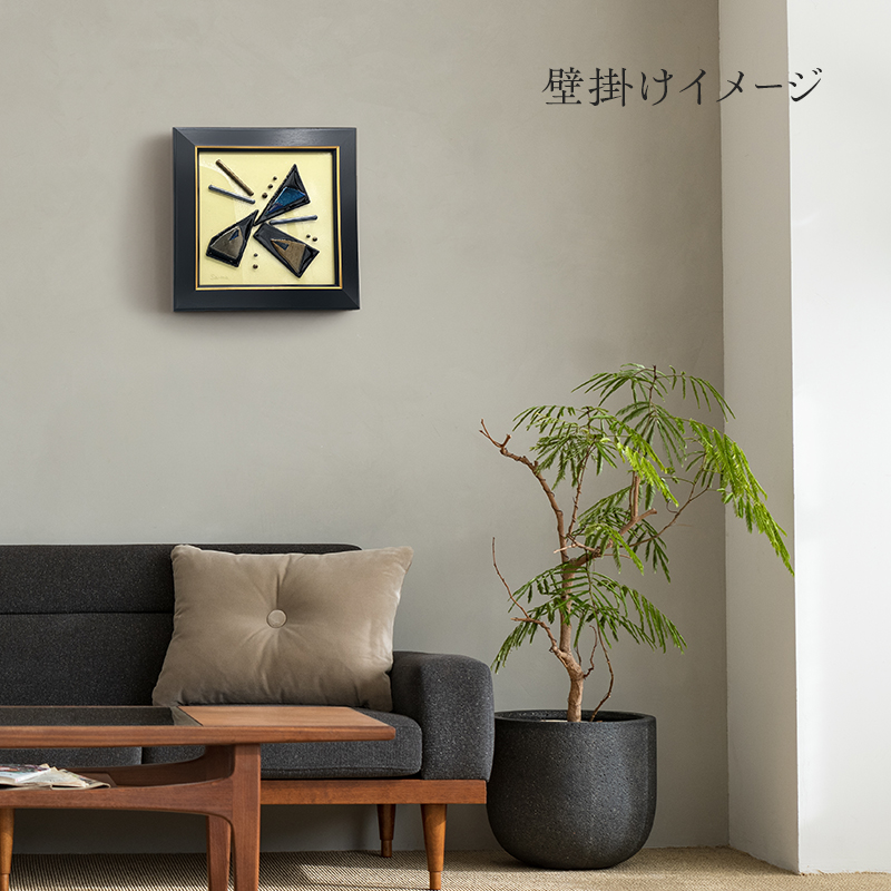 【壁飾り】インテリア　和モダン　ガラスアート　和今風A