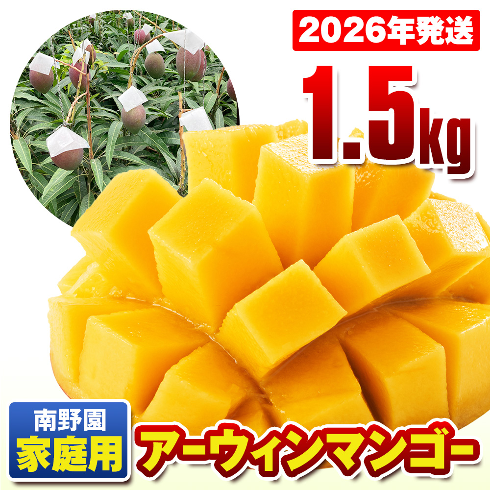 沖縄県南風原町のふるさと納税 【2026年発送】南野園　家庭用　アーウィンマンゴー1.5kg