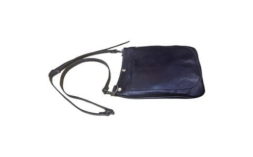 【八幡レザー】サコッシュ（クロ）【DP10W】