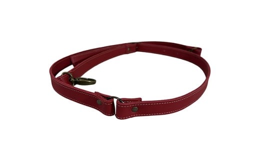 【八幡レザー】ショルダー付きトートバッグ（赤）【DP11W】