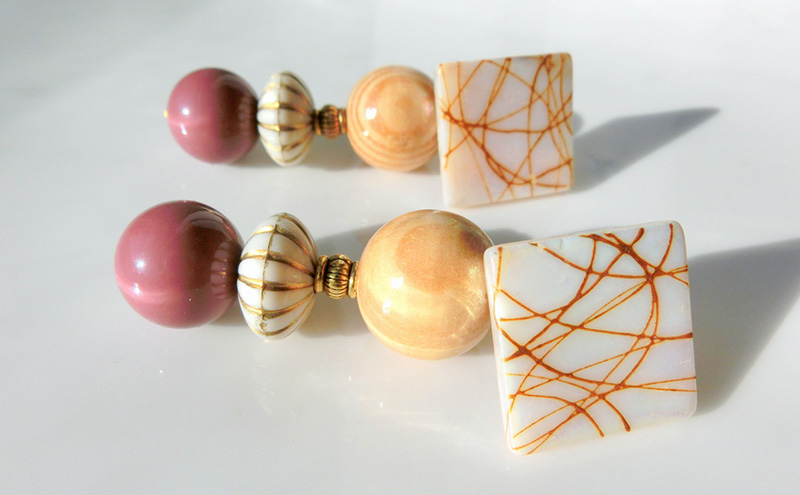 Antoinette ピアス アクセサリー 天然石 1個 [Q]handmadejewely【ゴールド ウッド シンプル クール エレガント 可愛い ハンドメイド ジュエリー 手作り  職人 上品 華やか ドレス 結婚式 大人の雰囲気 ギフト プレゼント 母の日 ラッピング シェル】