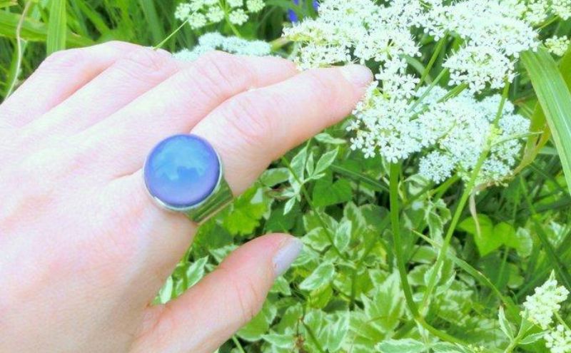 color ring -flat- リング 指輪 アクセサリー 1個 【シンプル  グラデーション スカイブルー グリーン イエロー パープル ピンク 可愛い ハンドメイド 手作り  職人 上品 大人な雰囲気 ギフト プレゼント ラッピング 結婚式 普段使い】