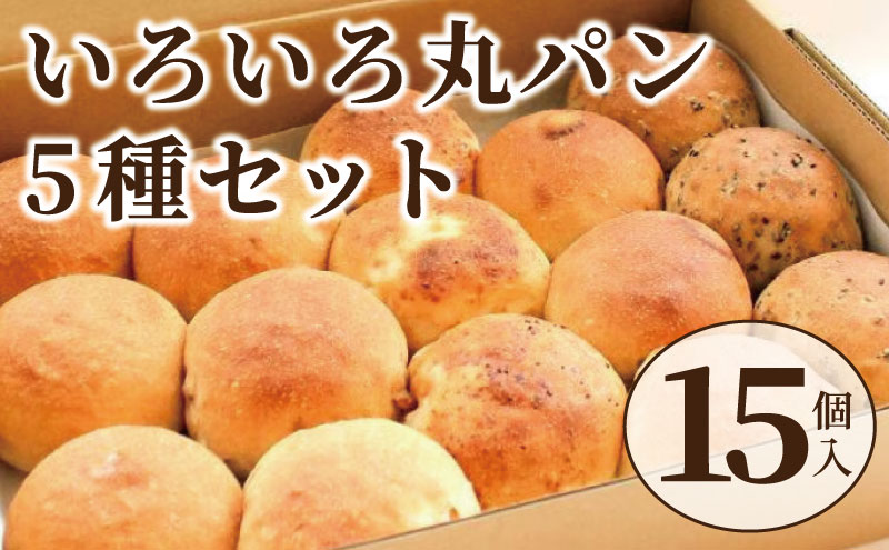 いろいろ丸パン 5種各3個（15個入）