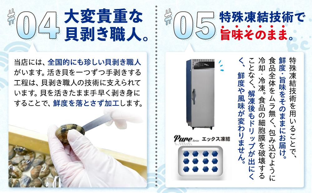 岬だよりの＜天然＞肉厚とり貝お刺身 とり貝＜大9枚入り＞3セット