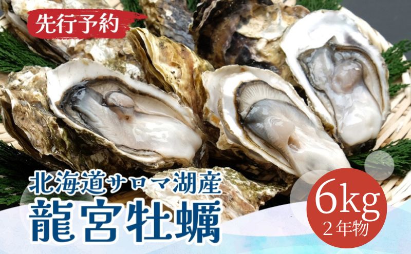北海道 サロマ湖産 龍宮牡蠣 6kg（ 2年物 殻付き カキ ）カキナイフ付 牡蠣 海鮮 魚介 国産 貝付き 生牡蠣 生食 焼き牡蠣 蒸し牡蠣 冷蔵 産地直送 オホーツク