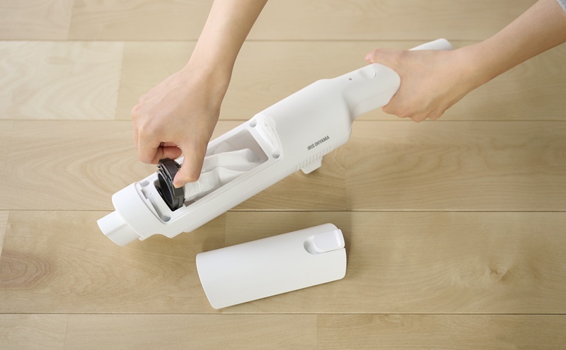 充電式紙パックスティッククリーナー HBD-41-W ホワイト 掃除機 コードレス 紙パック 紙パック式 軽量 アイリスオーヤマ 紙パック ゴミ捨て簡単 車掃除 充電式 スティッククリーナー 紙パック式掃除機