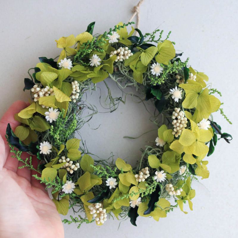 富良野 花七曜 春爛漫ピンクのリース プリザーブドフラワー インテリア