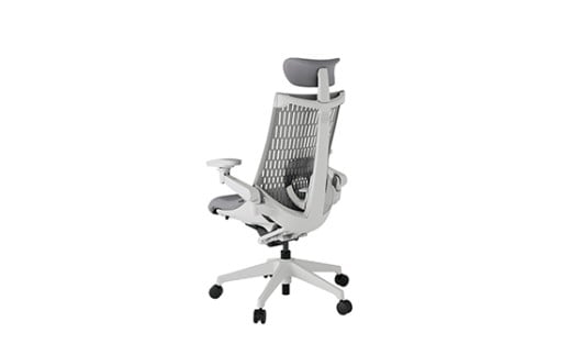 イトーキ『アクト２』エラストマーバック ヘッドサポート付 抵抗付きウレタンキャスター ライトグレーフレーム 座張地(PV)：ライトグレーＷ（KJ427PVEMGW6T6F）【EI168W】