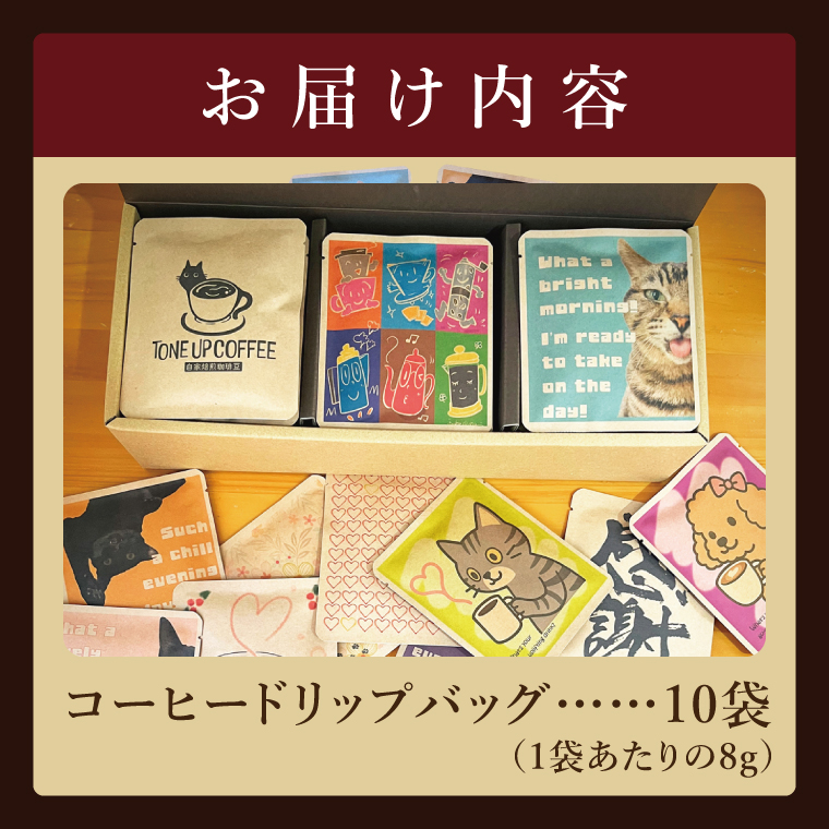 ドリップバッグ　10個アソートセット｜レギュラー コーヒー 珈琲 個包装 プチ ギフト プレゼント 茨城県 取手市（CC012）