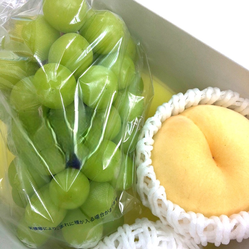 岡山県産 フルーツセット(桃太郎ぶどう1房・白桃2玉)  果物 フルーツ 詰め合わせ ぶどう ブドウ 葡萄 桃太郎ぶどう 桃 白桃 国産