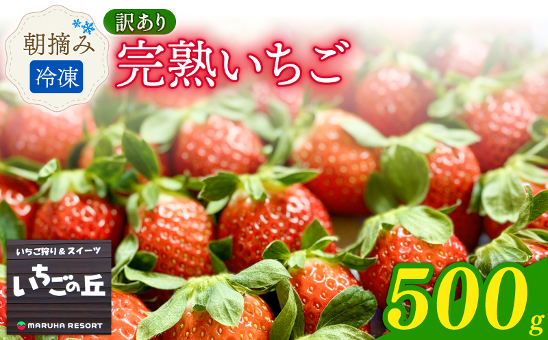 まるは食堂　マルハリゾート　いちごの丘の『 訳あり 』完熟冷凍いちご 500g