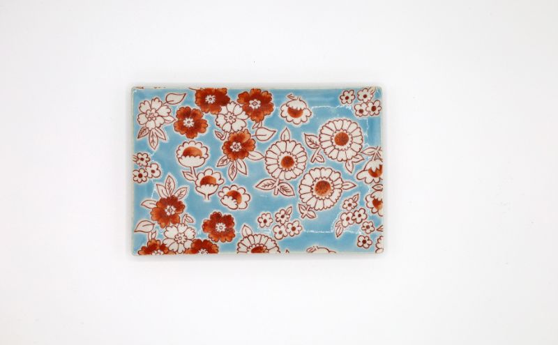 九谷焼 5.2号皿揃・フラワーシャワー(5枚組)