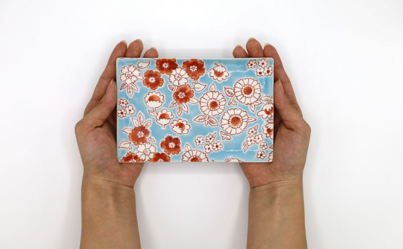 九谷焼 5.2号皿揃・フラワーシャワー(5枚組)