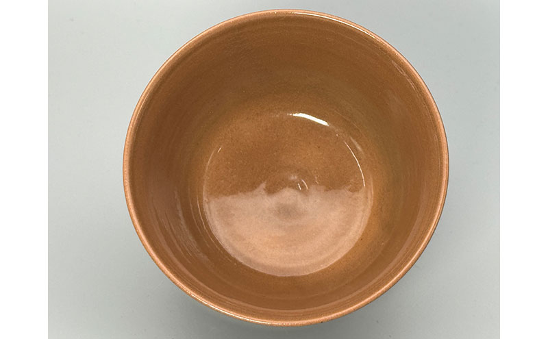 虫明焼 灰釉注連縄の絵茶碗(黒井博史 作) 工芸品 食器 茶碗 お茶碗