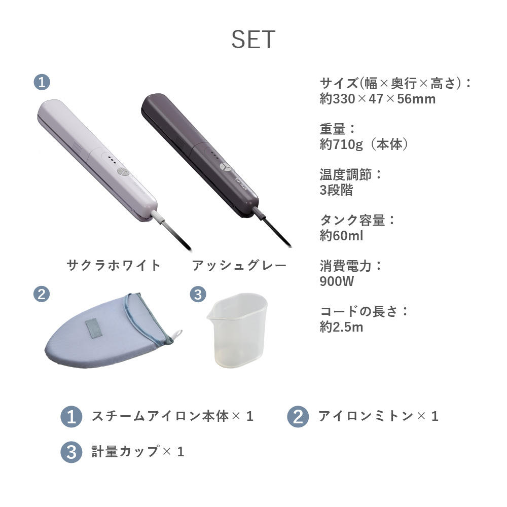 衣類スチームアイロン 180度回転ヘッド ３段階温度調節 セラミックプレート スチームショット シワ伸ばし ストレート型 挟めるスチームアイロン クルリア Sunruck SR-HT2002-GR