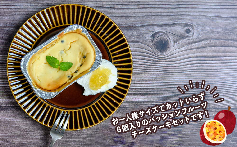 【おやつの実 Lafra】パッションフルーツチーズケーキ6個セット