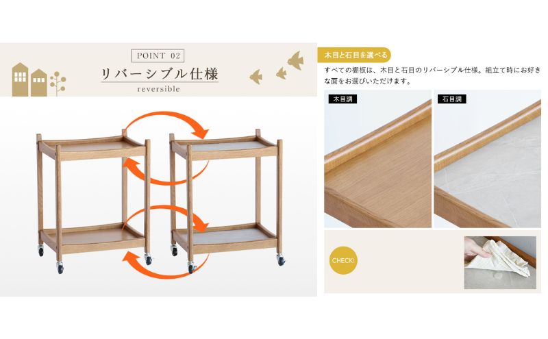 期間限定寄附額 マルチワゴン Herit. Multi Wagon 2段 インテリア 家具 おしゃれ 日用品 市場家具