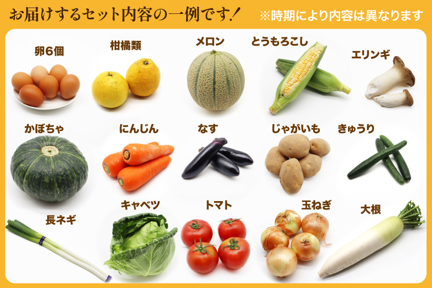 長崎県島原市のふるさと納税 BE236 旬の野菜・フルーツ (12〜14品目)・卵 (6個) おまかせ セット【 野菜 果物 卵 やさい くだもの 果物 タマゴ たまご 詰め合わせ フードショップ江戸屋 長崎県 島原市 】