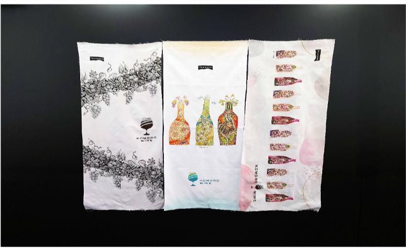 天然由来の染料で染めた手ぬぐい3本セット 【ワイン柄】 手拭い おしゃれ てぬぐい 綿 信州 長野県 小諸市