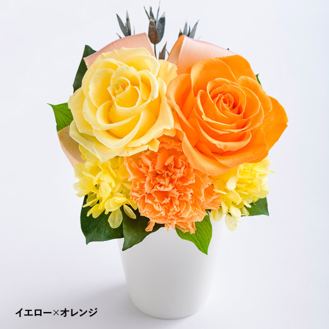 バラとリボンのアレンジメント 花 お花 プリザーブドフラワー ギフト プレゼント お祝い 誕生日 お供え アレンジ インテリア 東京都 墨田区