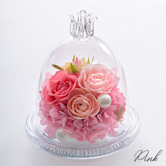 ガラスドームS 花 お花 プリザーブドフラワー ギフト プレゼント お祝い 誕生日 お供え アレンジ インテリア 東京都 墨田区