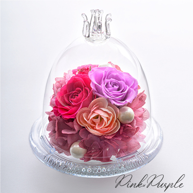 ガラスドームS 花 お花 プリザーブドフラワー ギフト プレゼント お祝い 誕生日 お供え アレンジ インテリア 東京都 墨田区