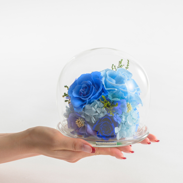 ガラスドームL 花 お花 プリザーブドフラワー ギフト プレゼント お祝い 誕生日 お供え アレンジ インテリア 東京都 墨田区