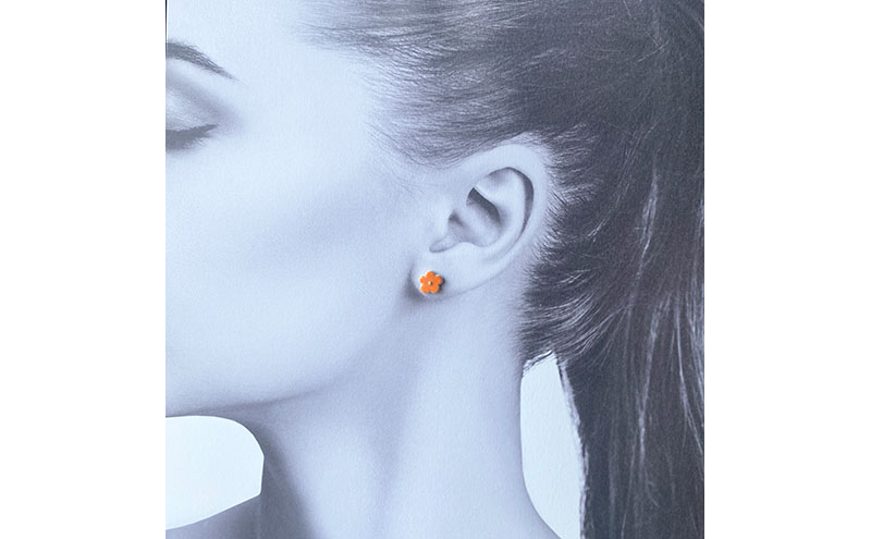 茅ヶ崎市 湘南 陶磁器 ピアス 上品 かわいい レディース ギフト プレゼント 誕生日 母の日 お祝い サマーギフト ゴールド 金 アート アクセサリー Artopus.SHONAN ピアス お花