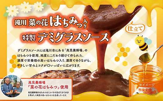 北海道デミハンバーグ1食 200g 9セット 冷凍 北海道 滝川市 牛肉 豚肉 ハンバーグステーキ 生ハンバーグ 真空パック 個包装 お弁当 バーベキュー BBQ 惣菜 簡単 焼くだけ 小分け 北海道産玉ねぎ デミグラスソース ギフト 送料無料