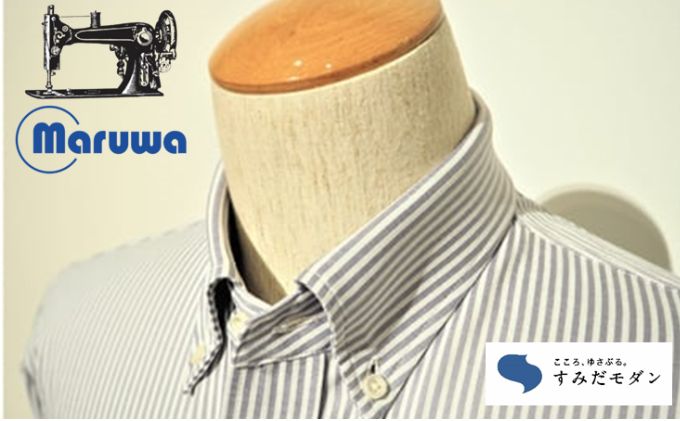 丸和繊維工業 INDUSTYLE TOKYO 動体裁断 シャツ ロンストBD グレー ファッション 「すみだモダン」 