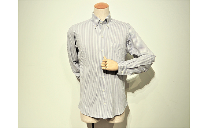 丸和繊維工業 INDUSTYLE TOKYO 動体裁断 シャツ ロンストBD グレー ファッション 「すみだモダン」 