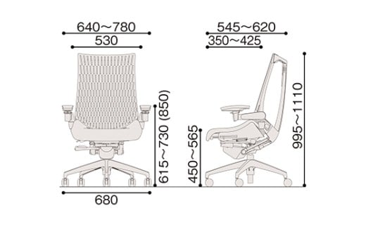 イトーキ『アクト２』エラストマーバック 抵抗付きウレタンキャスター オフブラックフレーム 座張地(PV)：ダークグレーＣ（KJ427PV-MW2C3CF）【EI172W】