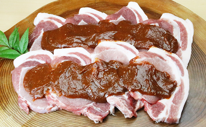 岡山県赤磐市のふるさと納税  岡山県産 ピーチポーク 豚ロース （正味80g～100g）の味噌漬け 4枚入り×2袋 計8枚 正味合計 約700g【配達不可：北海道・沖縄・離島】 お肉 豚肉