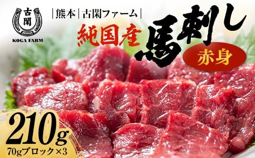 FK7-0215_純国産馬 赤身 210ｇ 肉 馬肉 熊本県 熊本 嘉島