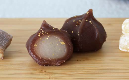 北陸銘菓 ひゃくまんさんあんころ餅 12個入り 2箱 金沢 金箔 ひゃくまんさん 餡衣餅 あんころ餅 こしあん 菓子 和菓子 お茶菓子 お茶請け F6P-3066