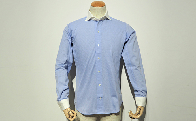 丸和繊維工業 INDUSTYLE TOKYO 動体裁断 シャツ クレリック サックス ファッション 「すみだモダン」 