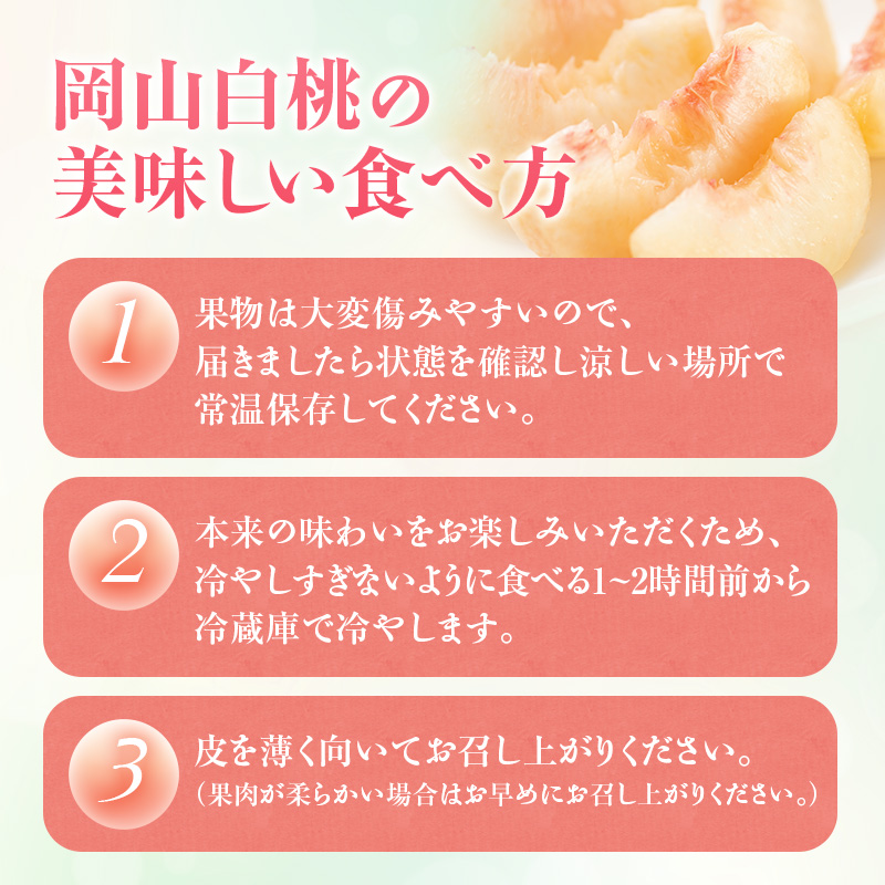 【2026年先行受付】 白桃 特秀 ロイヤル 大玉 約2kg(5～7玉) 岡山県産 桃 もも モモ 御中元 ギフト 御礼 プレゼント 御礼 御祝 御供 果物 くだもの フルーツ