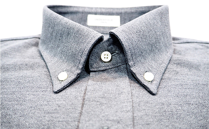 シャツ グレー メンズ S/M/L/XL 長袖 INDUSTYLE TOKYO 動体裁断 丸和繊維工業 ノーアイロン カジュアルシャツ カジュアルシャツ長袖 カジュアルシャツメンズ ボタンダウンシャツ ファッション 宇宙 すみだモダン 東京 東京都 墨田区