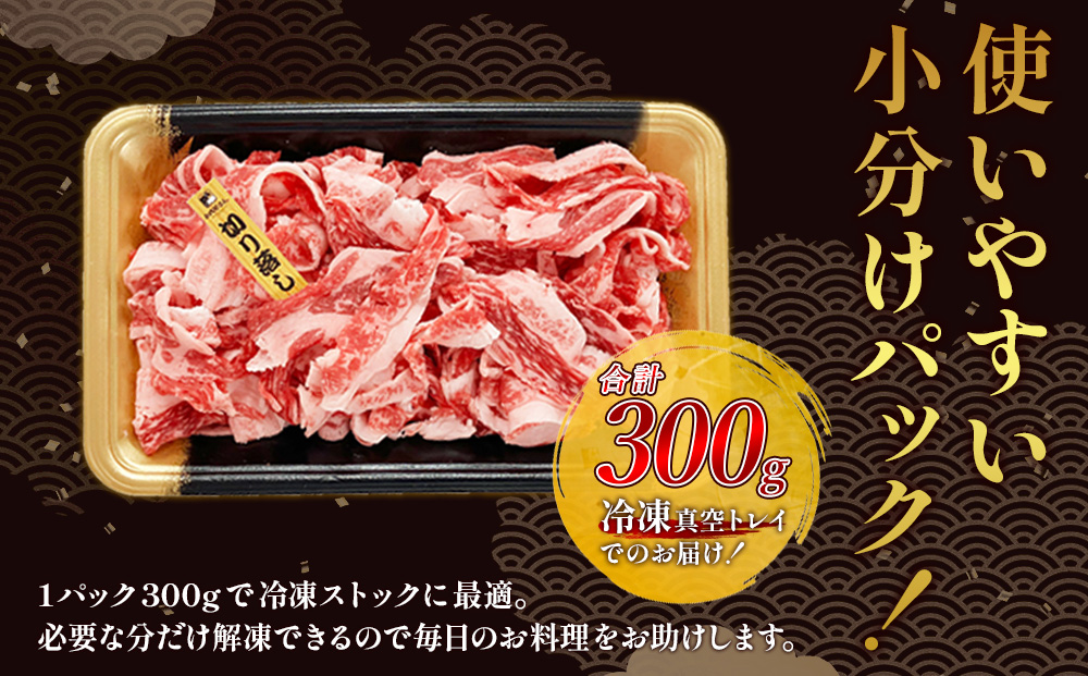 宮崎県産 黒牛 切り落とし 300g 1パック 赤身 牛肉 切り落とし 肉 お肉 牛 国産牛 小分け 真空パック コスパ 冷凍 贈答 ギフト 人気 国産 えびの市 送料無料