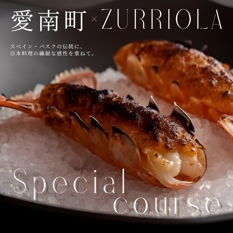 【 銀座 11年連続 二つ星 スペイン料理 の名店】 スリオラ 「 愛南町 特別コース 」 食事券 1名様分 ※2名以上で利用可