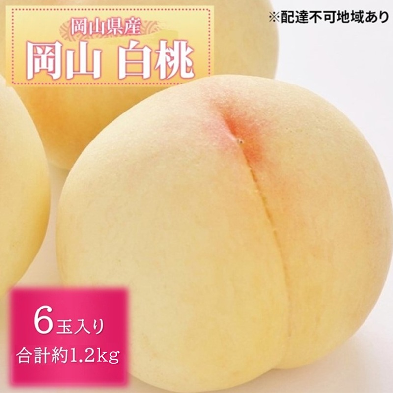 先行予約 晴れの国 岡山のフルーツ 定期便 3回コース 1回目 岡山 白桃6玉 合計約1.2kg／2回目 桃太郎ぶどう２房 合計約1kg／シャインマスカット 2房 合計約1kg